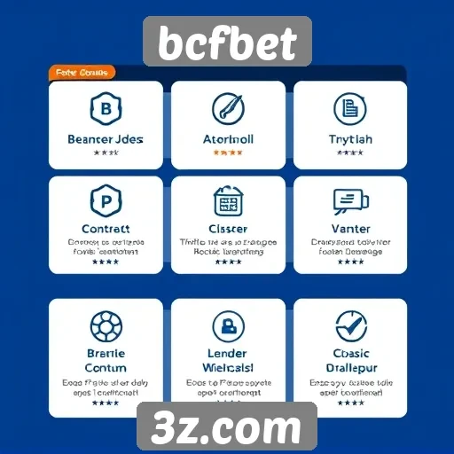 Funcionalidades principais do site bcfbet